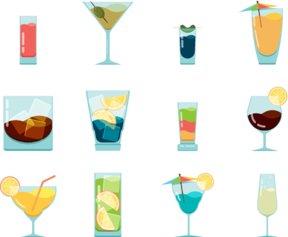 夏日鸡尾酒 从莫吉托到自由古巴的平面图标之旅